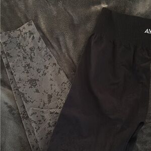 AYBL Black and Gray Leggings Durable Stylish